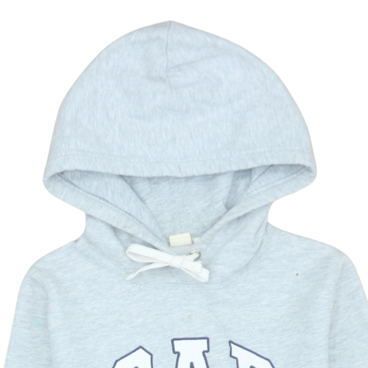Gap Womens Light Grey Pullover Hoodie Small Cotton Blend Logo Casual