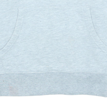Gap Womens Light Grey Pullover Hoodie Small Cotton Blend Logo Casual
