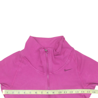 Womens UK Size XS Nike Pink Full Zip Sweatshirt