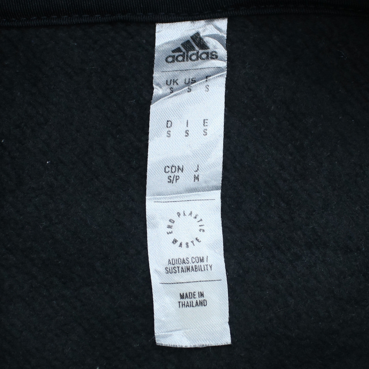 Mens UK Size S Adidas Black Pullover Hoodie