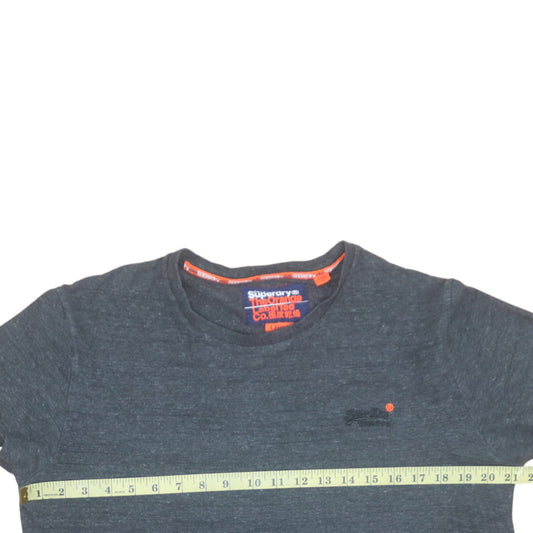 Superdry Men's Grey Large Crew Neck Cotton T-Shirt