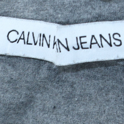 Calvin Klein Jeans Men's Grey Logo Crew Neck T-Shirt Size S