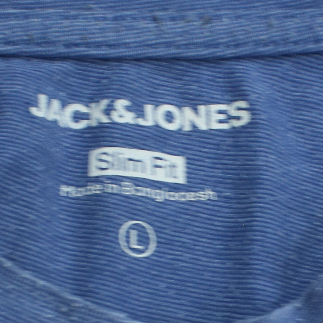 Jack & Jones Men's Blue Slim Fit Graphic T-Shirt L