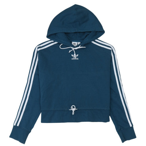 Womens UK Size 10 Adidas Blue Pullover Hoodie