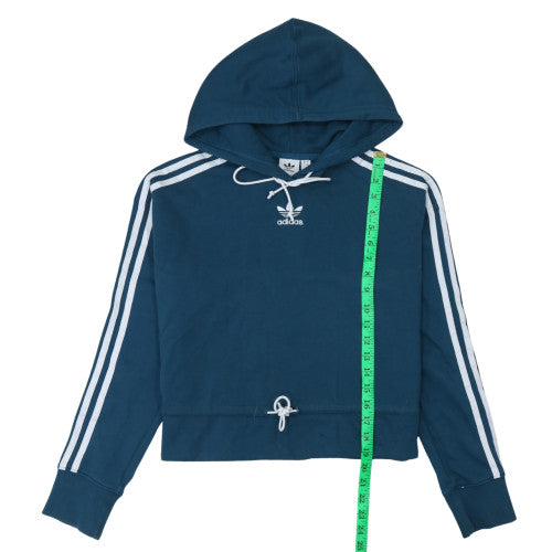 Womens UK Size 10 Adidas Blue Pullover Hoodie