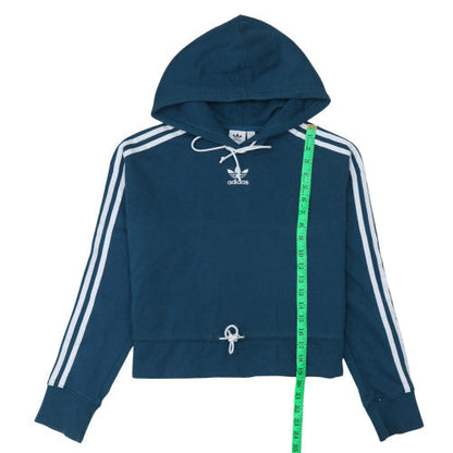 Womens UK Size 10 Adidas Blue Pullover Hoodie