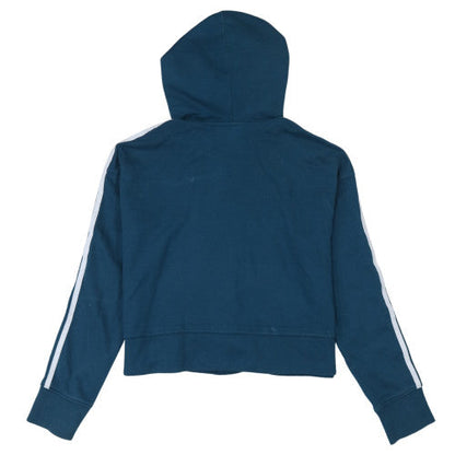 Womens UK Size 10 Adidas Blue Pullover Hoodie