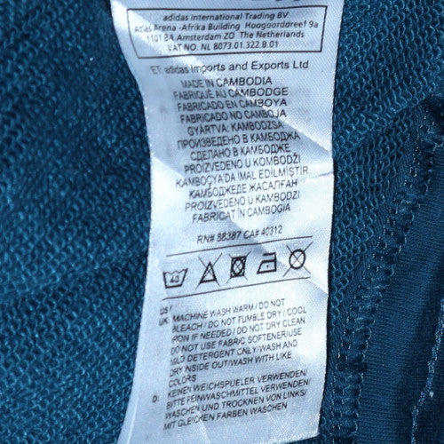 Womens UK Size 10 Adidas Blue Pullover Hoodie