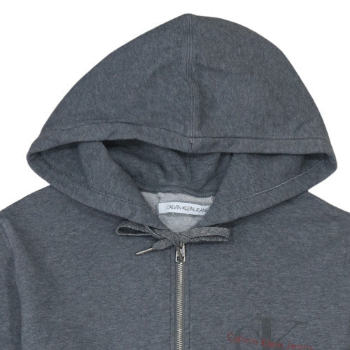 Mens UK Size M Calvin Klein Jeans Grey Full Zip Hoodie