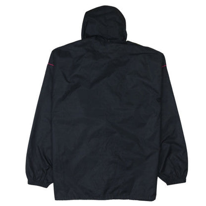 Adidas Womens Black Windbreaker Jacket Size 12 Hooded Retro Sports Style