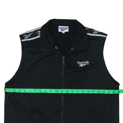 Reebok Men's Black XS Zip Waistcoat Sports Gilet