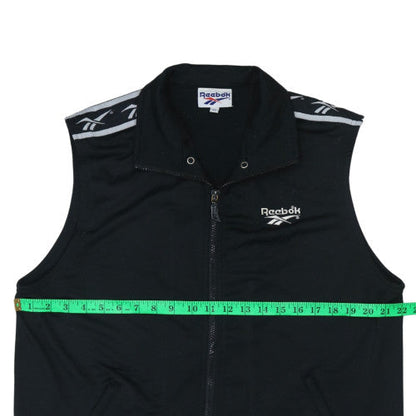 Reebok Men's Black XS Zip Waistcoat Sports Gilet
