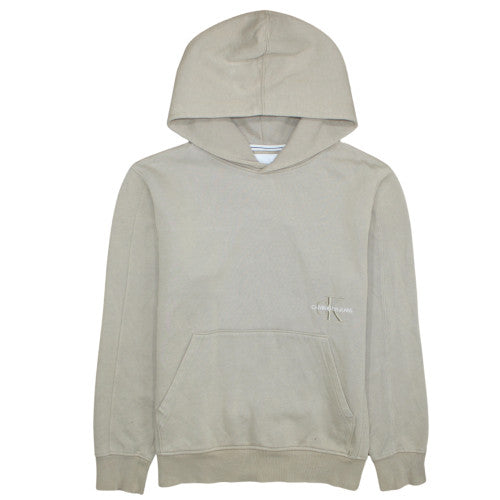 Mens UK Size M Calvin Klein Jeans Beige Pullover Hoodie
