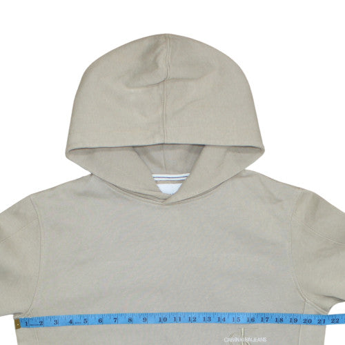 Mens UK Size M Calvin Klein Jeans Beige Pullover Hoodie