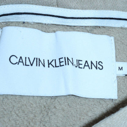 Mens UK Size M Calvin Klein Jeans Beige Pullover Hoodie