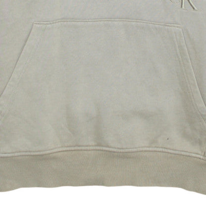 Mens UK Size M Calvin Klein Jeans Beige Pullover Hoodie