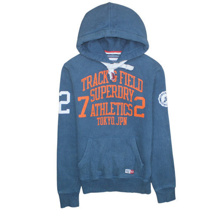 Mens UK Size S Superdry Blue Pullover Hoodie