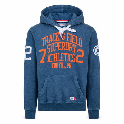 Mens UK Size S Superdry Blue Pullover Hoodie