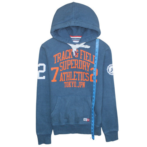 Mens UK Size S Superdry Blue Pullover Hoodie
