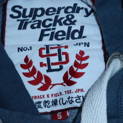 Mens UK Size S Superdry Blue Pullover Hoodie