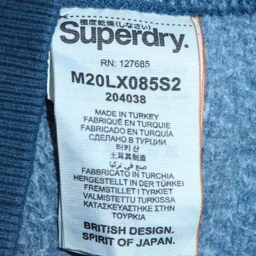 Mens UK Size S Superdry Blue Pullover Hoodie