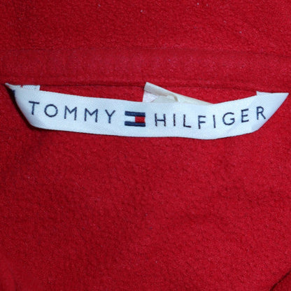 Mens UK Size M Tommy Hilfiger Red Henley Sweatshirt
