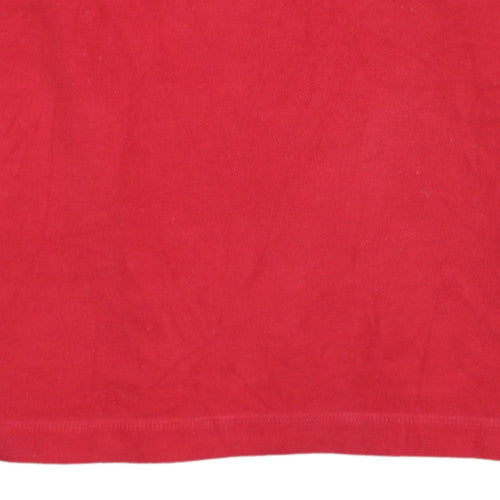 Mens UK Size M Tommy Hilfiger Red Henley Sweatshirt
