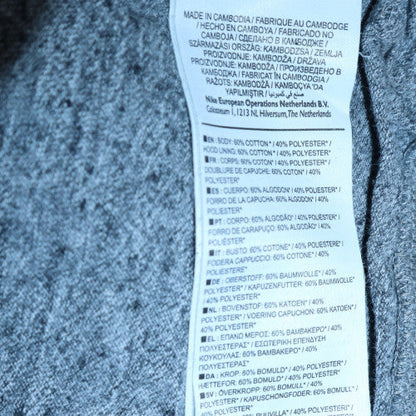 Mens UK Size M Nike Grey Pullover Hoodie