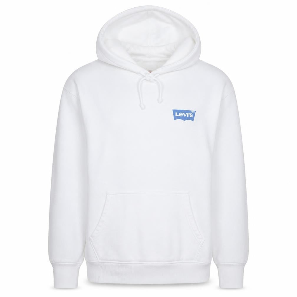 Mens UK Size M Levi's White Pullover Hoodie