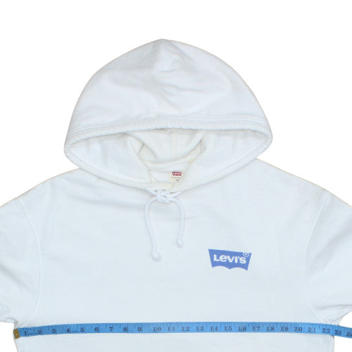 Mens UK Size M Levi's White Pullover Hoodie