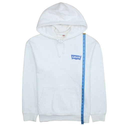 Mens UK Size M Levi's White Pullover Hoodie