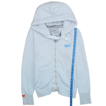Mens UK Size S Superdry Grey Full Zip Hoodie