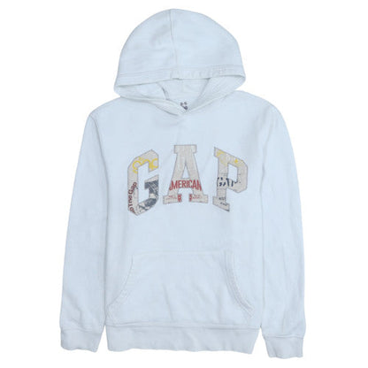 Mens UK Size M GAP White Pullover Hoodie