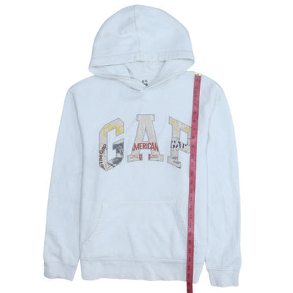 Mens UK Size M GAP White Pullover Hoodie
