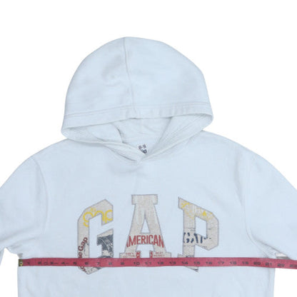 Mens UK Size M GAP White Pullover Hoodie