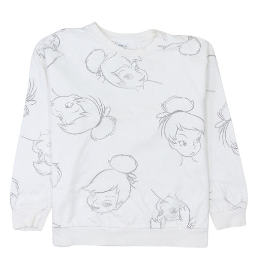 Womens UK Size L Disney White Pullover Sweatshirt