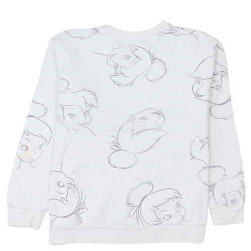 Womens UK Size L Disney White Pullover Sweatshirt