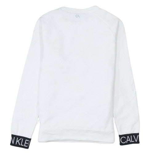 Mens UK Size S Calvin Klein White Pullover Sweatshirt