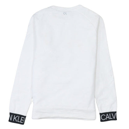 Mens UK Size S Calvin Klein White Pullover Sweatshirt