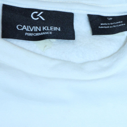 Mens UK Size S Calvin Klein White Pullover Sweatshirt