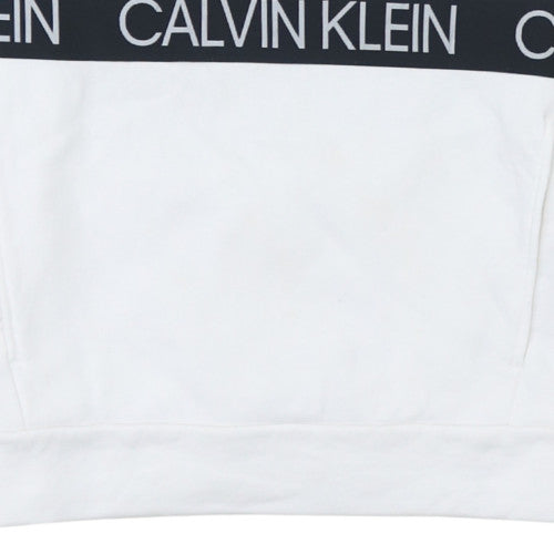 Mens UK Size S Calvin Klein White Pullover Sweatshirt