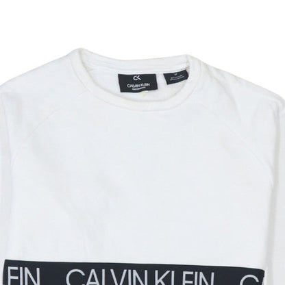 Mens UK Size S Calvin Klein White Pullover Sweatshirt