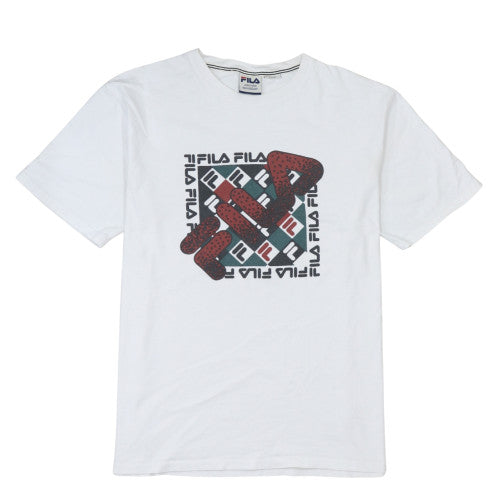 FILA Men’s White Limited Edition Logo T-Shirt Size L