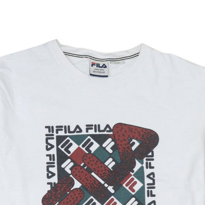 FILA Men’s White Limited Edition Logo T-Shirt Size L