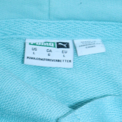 Womens UK Size L Puma Blue Pullover Hoodie