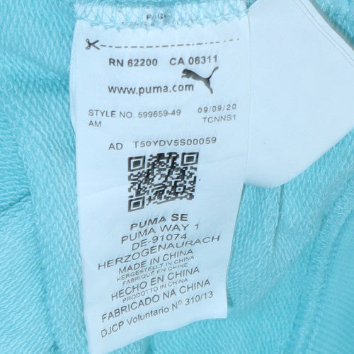 Womens UK Size L Puma Blue Pullover Hoodie