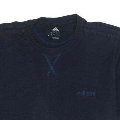 Adidas Men's Navy Blue Crew Neck Short Sleeve T-Shirt Size L
