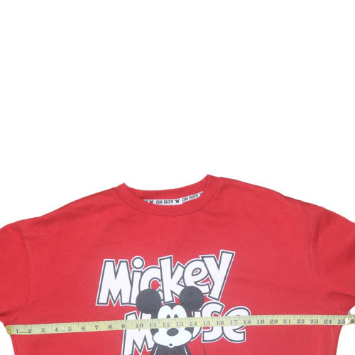 Womens UK Size 12/14 Disney Red Pullover Sweatshirt