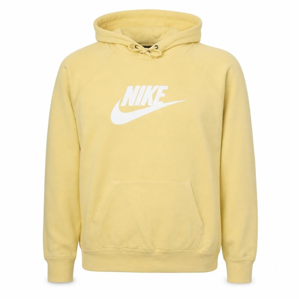 Mens UK Size L Nike Yellow Pullover Hoodie