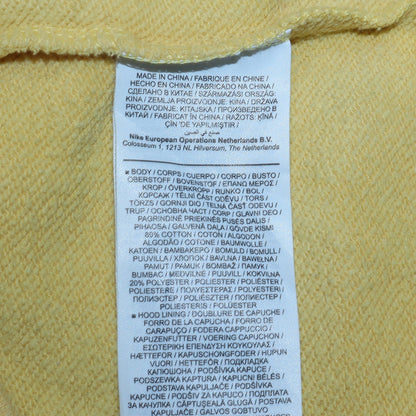 Mens UK Size L Nike Yellow Pullover Hoodie